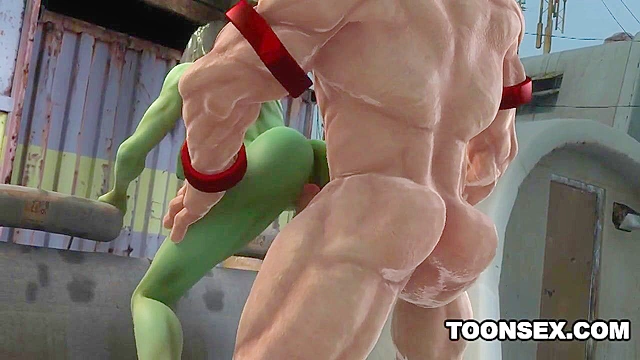 3D Juggernaut fucks the super sexy She-Hulk
