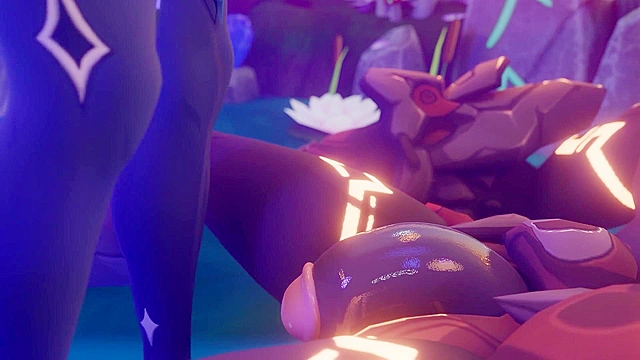 Genshin impact girl Eula gets fucked and creampied by a lawachurl