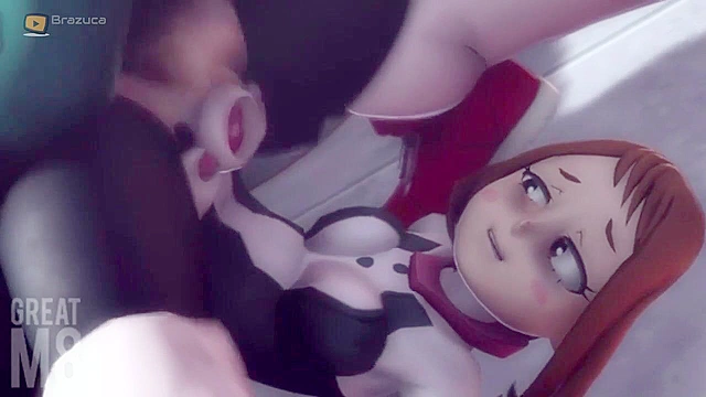 Izuku Midoriya & Ochaco Uraraka outdoor pile driver fucking hard