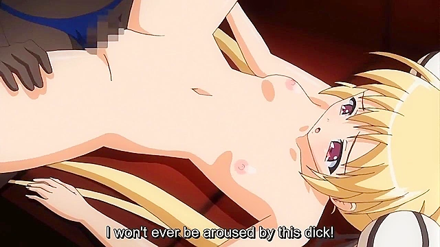 Busty anime redhead teacher gets her virgin asshole fucked and creampied