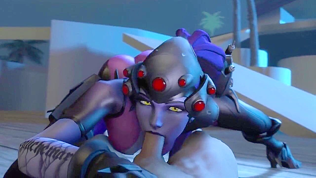 A nice big animated cock in between this Overwatch girl's big tits - compilation