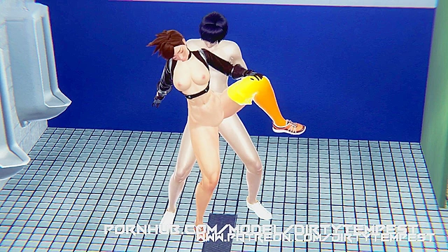 Overwatch Tracer gets anal fuck in the bathroom