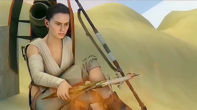 Star Wars: Before the Force 1 & 2 - Fantastic Rey enjoys 3d fucking all over the galaxy