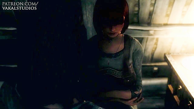 Redhead Tavern Girl Dances Slutty For Money - 3D Animation