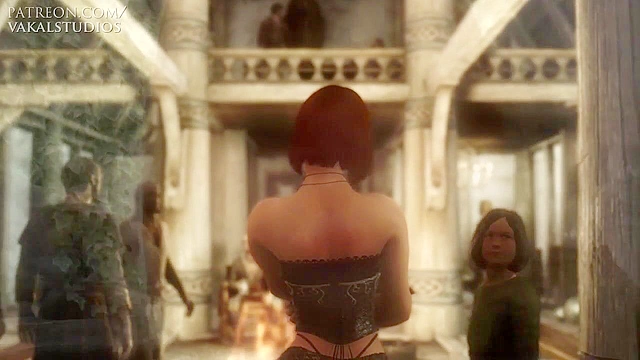 Redhead Tavern Girl Dances Slutty For Money - 3D Animation