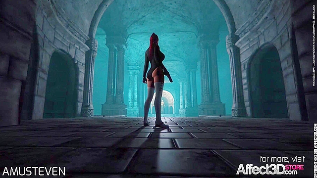 3d animation monster sex with a redhead big tits babe