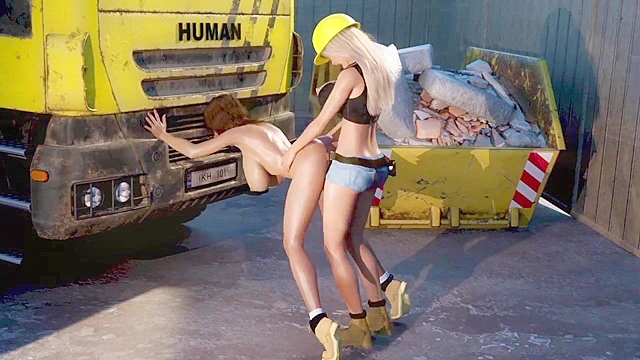 Tool Time - 3D Futanari Animation sex on job site by JT2XTREME