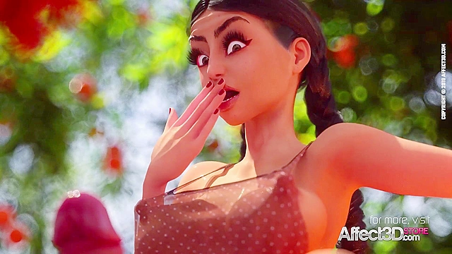 Orange Garden - 3D Futanari Animation with redhead getting ass fucked