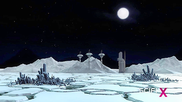 A sexy hottie gets fucked by a female futa alien in a cave on an exoplanet