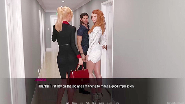 Jessica O’Neil’s Hard News - Hot Blonde riding cock cowgirl - game walkthrough