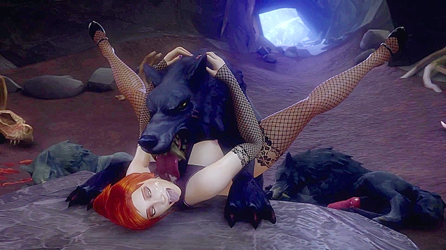 Assumi from WOW gets fucked by werewolves in the woods