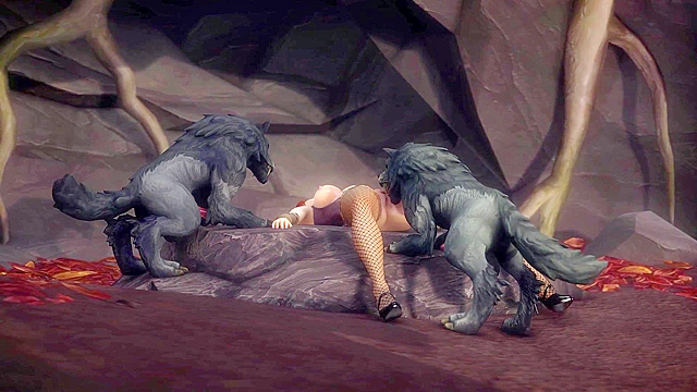 Assumi from WOW gets fucked by werewolves in the woods