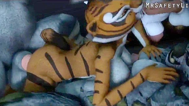 Tai Lung from Ku Fu Panda fucks master tigress