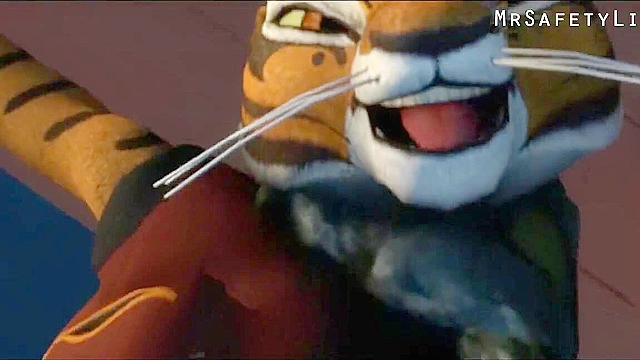 Tai Lung from Ku Fu Panda fucks master tigress