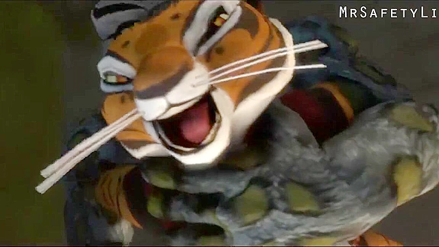 Tai Lung from Ku Fu Panda fucks master tigress