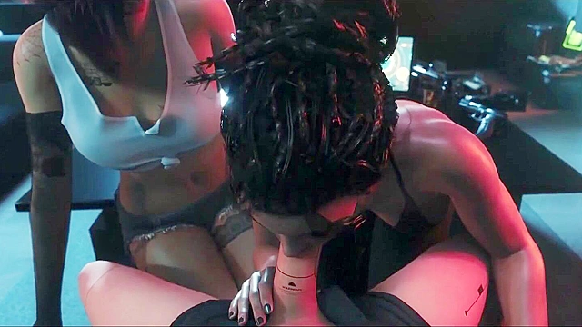 V fucks Judy and Panam in Cyberpunk 2077 3d futanari threesome