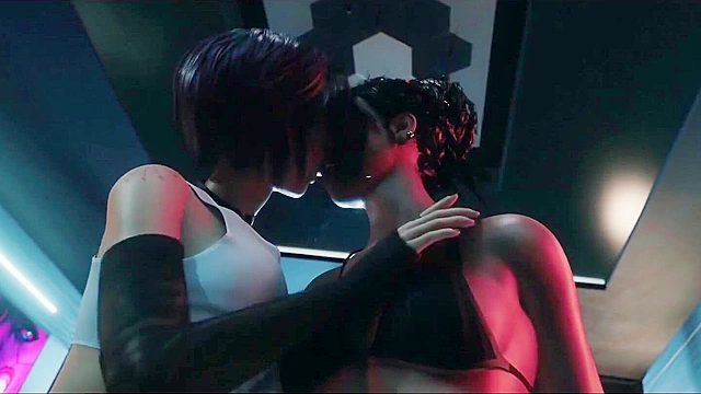 V fucks Judy and Panam in Cyberpunk 2077 3d futanari threesome