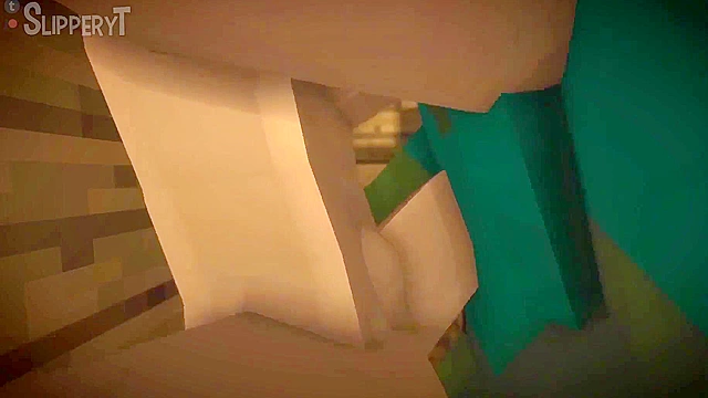 Jenny from Minecraft fucked by zombie and iron golem