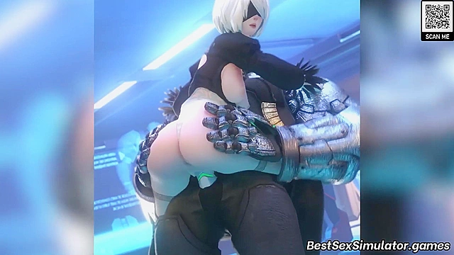 Hot Nier Automata 2B in sexy 3D porn compilation