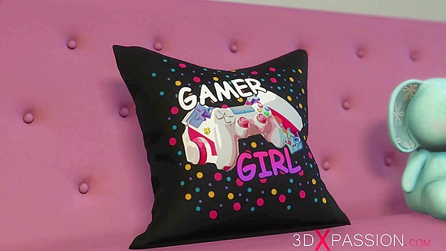 Gamer girl fucks a fan on live stream