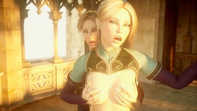 Eralin & Meralin - Mages use forbidden spell to futa fuck