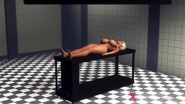 Huge titty ebony girl hard fucked in slave dungeon by BBC