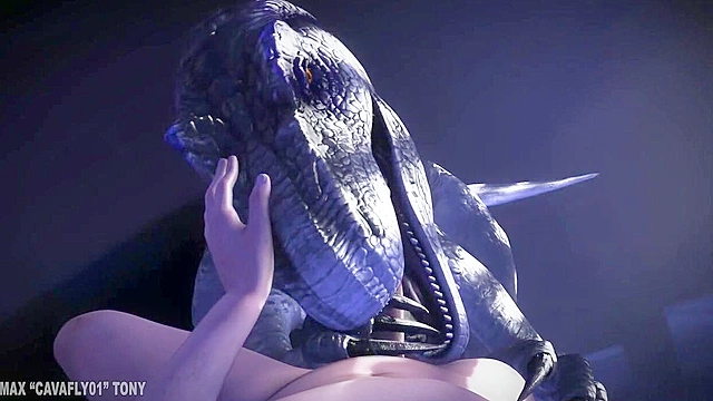 Velociraptor from jurassic park give a blowjob then fucks pov