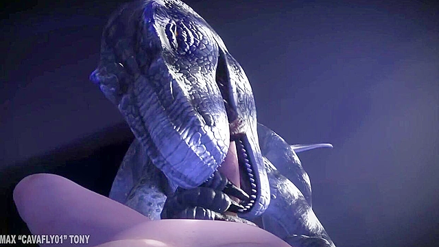 Velociraptor from jurassic park give a blowjob then fucks pov