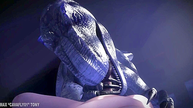 Velociraptor from jurassic park give a blowjob then fucks pov
