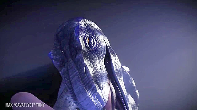 Velociraptor from jurassic park give a blowjob then fucks pov