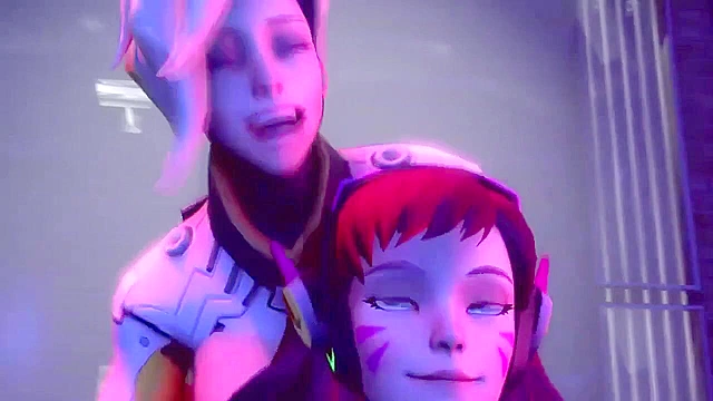 Overwatch futa game night with DVA and Mercy