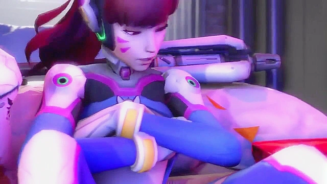 Overwatch futa game night with DVA and Mercy