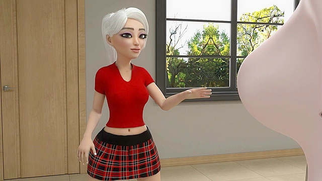 Failing student has to suck the futa teachers black dick