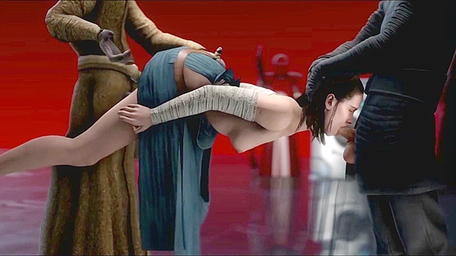 Star Wars 3D Porn Parody - Rey is made to fuck Snoke and Kylo Ren