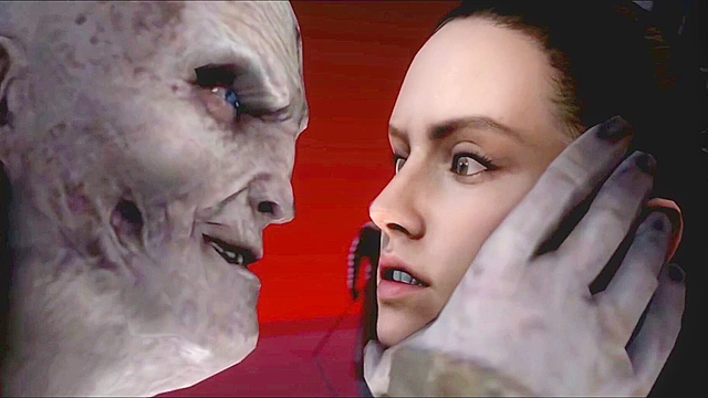 Star Wars 3D Porn Parody - Rey is made to fuck Snoke and Kylo Ren