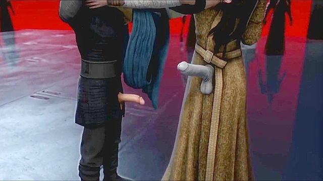 Star Wars 3D Porn Parody - Rey is made to fuck Snoke and Kylo Ren