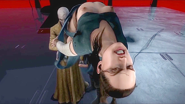 Star Wars 3D Porn Parody - Rey is made to fuck Snoke and Kylo Ren