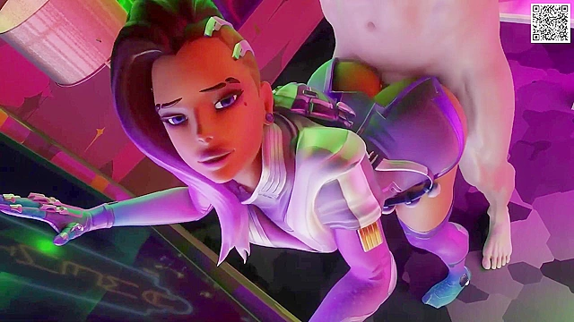 Overwatch Sombra uncensored 3D porn cowgirl compilation