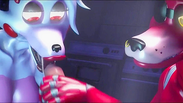 Strange furry beasts with lots of make up engaged in 3some