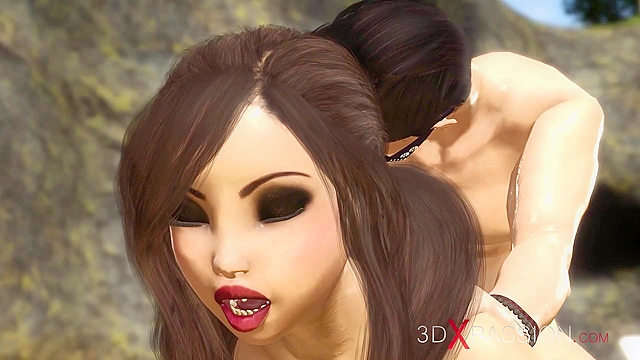 Big titty brunnette gets pounded outdoors on the beach