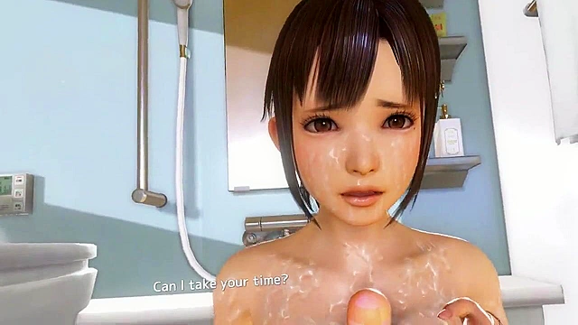Cute 3d japanese girl gives a titty fuck and gets covered in hot jizz