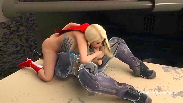 Soopergirl to the Rescue - Supergirl takes all of batman's beefy dick