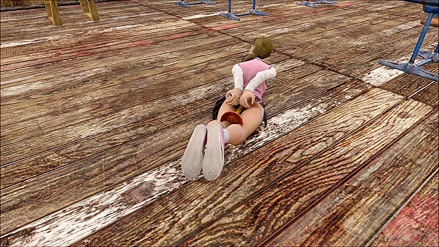Fallout 4 schoolgirl is fucked in stocks with anal sex