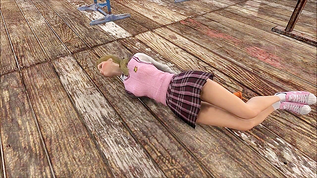 Fallout 4 schoolgirl is fucked in stocks with anal sex