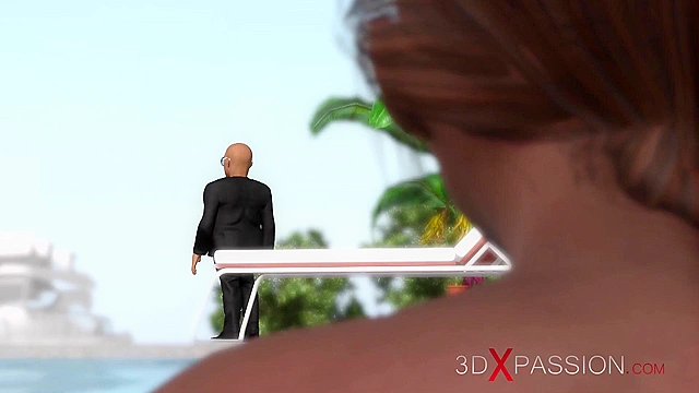 Two young 3d babes have really hard rough sex with rich black men