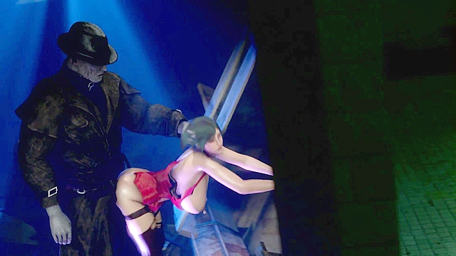 Ada Wong is made to suck a zombie cock to save friend's life