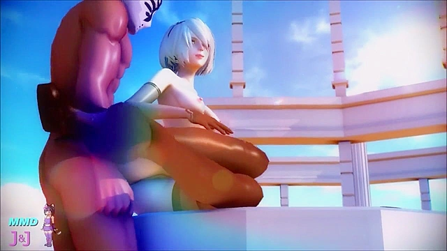 Nier automata 2B compilation of sexy 3d hentai fucking and music video
