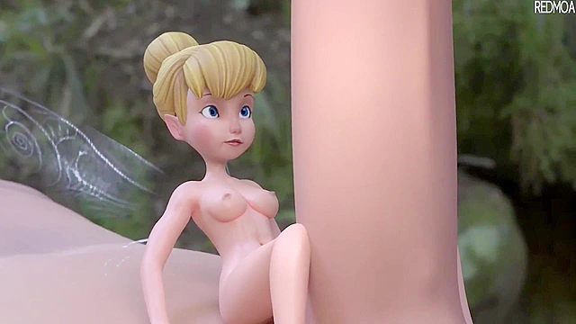 Tiny Tinker Bell fucks a Monster Cock in the woods