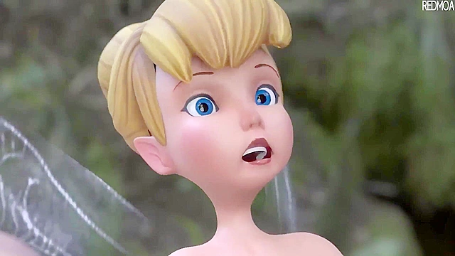 Tiny Tinker Bell fucks a Monster Cock in the woods