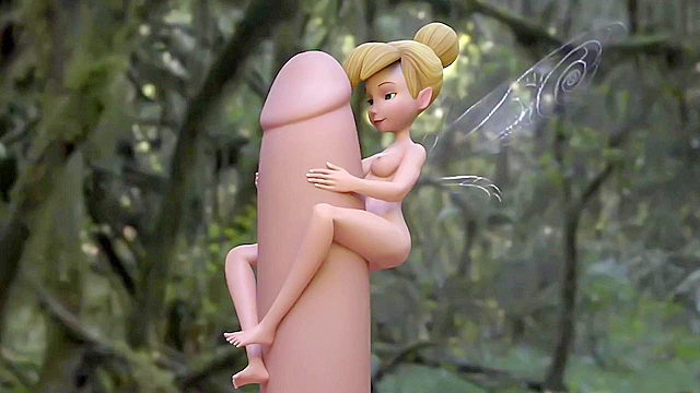 Tiny Tinker Bell fucks a Monster Cock in the woods